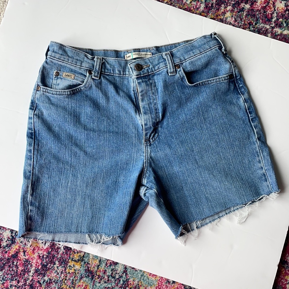 - Lee high rise cut off denim jean shorts size 6 - Picture 3 of 5